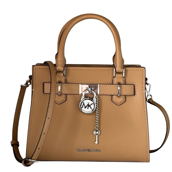 Michael Kors Hamilton SM Satchel Shoulder Bag Peanut